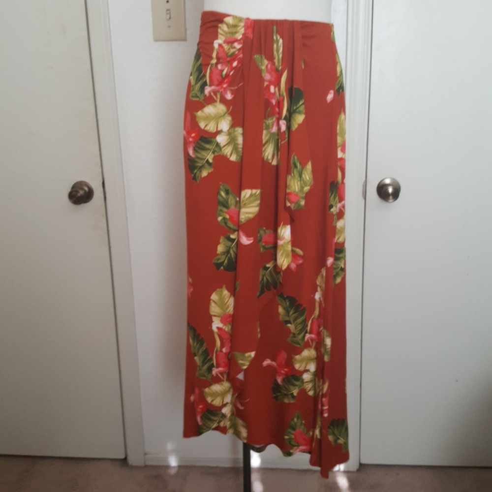 Women's Ruffle Wrap Style Floral Skirt